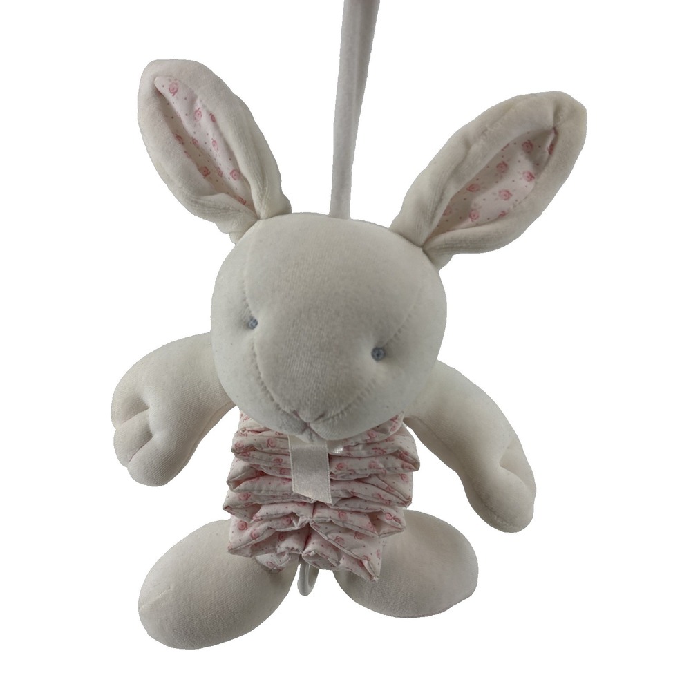 Vintage Carters Prestige Bunny Pink Plush Musical Pull Toy Brahms' Lullaby WORKS - Picture 7 of 14